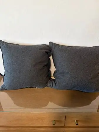 Grey Wool Pillow - 22X5X22
