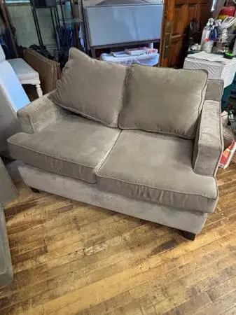 Dark Gray Comfy Loveseat