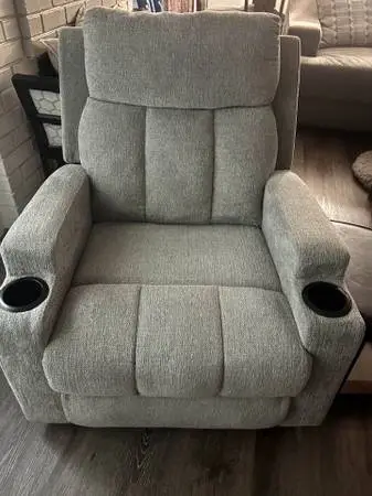 Recliner Gray Manual Massage