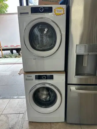 Whirlpool 24 WFW5090JW0 Front-load Stackable washer & Electric dryer