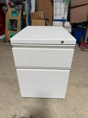 (50) Herman Miller White Box File Mobile Pedestals W/ Lock & Key