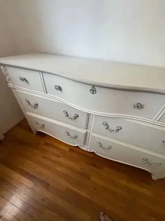 Vintage White 6-Drawer Dresser Antique Style