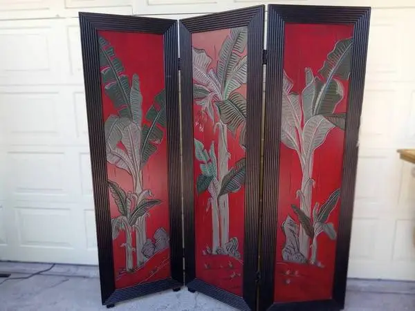 VINTAGE SCREEN, ROOM DIVIDER or WALL ART