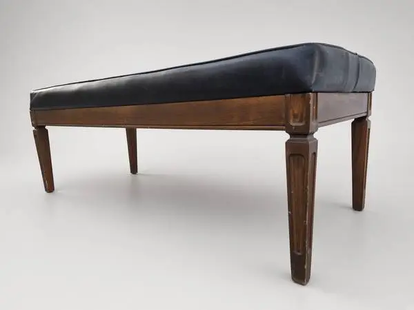 Mid Century Regency Walnut Bench