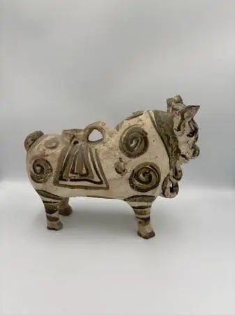 Large Peruvian Bull Sculpture - 12X4X9