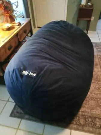 Big Joe 6ft bean bag chair with removable/washable cover