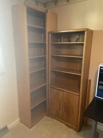 Two sold wood book shelfs for sale