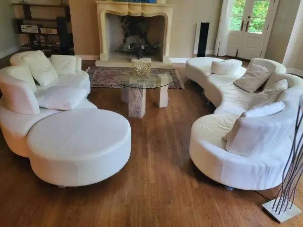 Leather sectional sofa