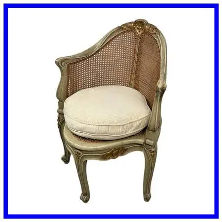 Corner Fauteuil With Barrel Back, Louis Xv Style