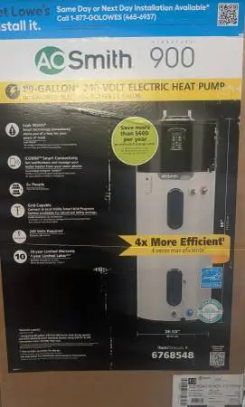 NEW AO Smith Signature 900 80-Gallon Heat Pump Water Heater
