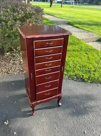 Large Wooden 8 Drawer Jewelry Box