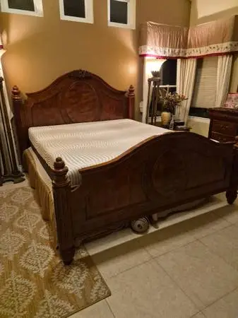 Bedroom set and 3 drawer armoire