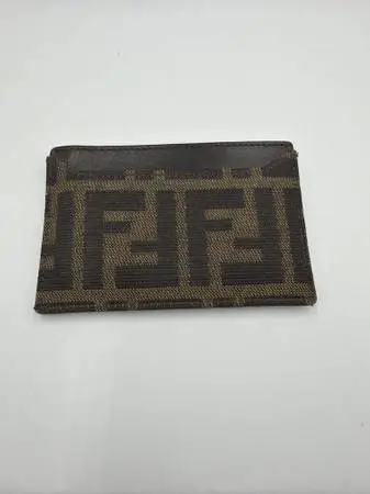 Fendi FF Jacquard Fabric Card Holder
