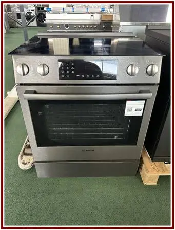 Bosch 800 Series 30″ Black Stainless Steel Slide In Electric Range