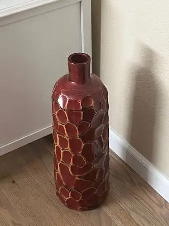 Decorative red vase