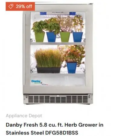Danby Fresh 5.8 cu. ft. Herb Grower in Stainless Steel DFG58D1BSS