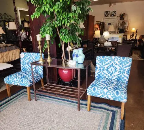Set of 2 Batik Design Accent Chairs