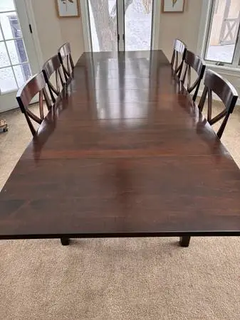 Amish built table - stained maple