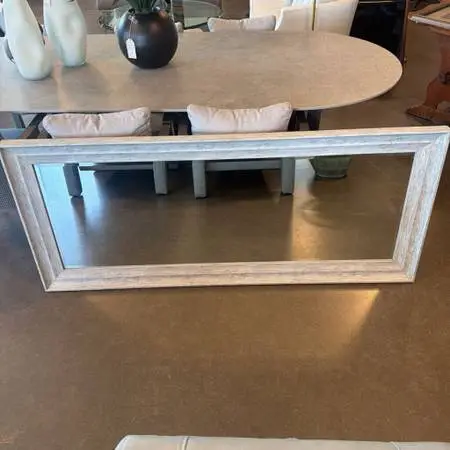 Grey Distressed Wood Mirror- 30X3X69.5- AS IS