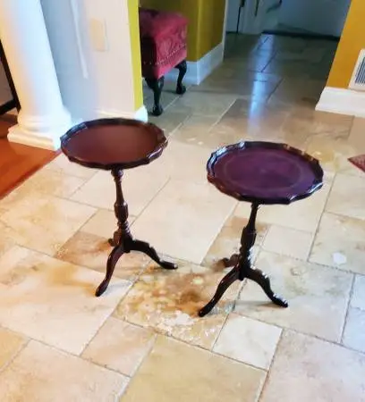 Bombay & Company Mahogany Side Tables - Pair