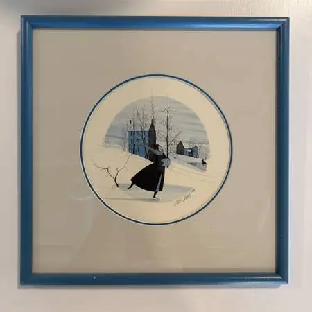 Moonlit Skaters Print - 15.5X15.5