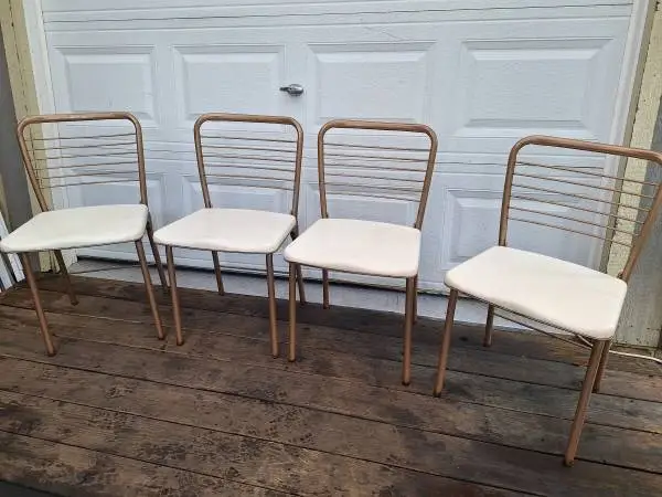 folding chairs VINTAGE 1955 HAMILTON COSCO MODEL 60-FD MCM METAL