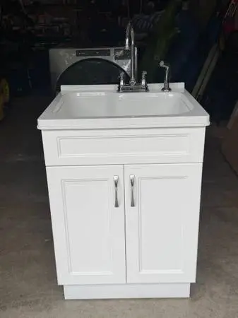 Laundry Utility Sink with Vanity Cabinet