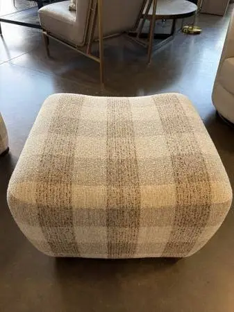 Four Hands Kylo Plaid Ottoman-24X22.5X17H