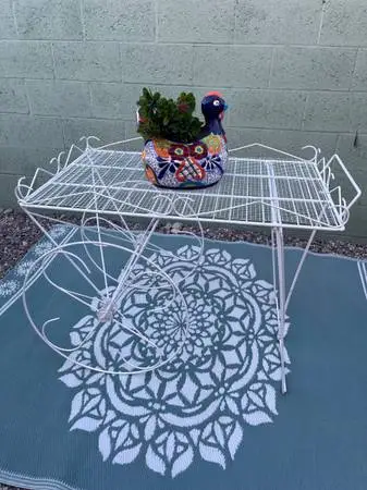 Garden/ Patio/Kitchen Metal Rolling Cart