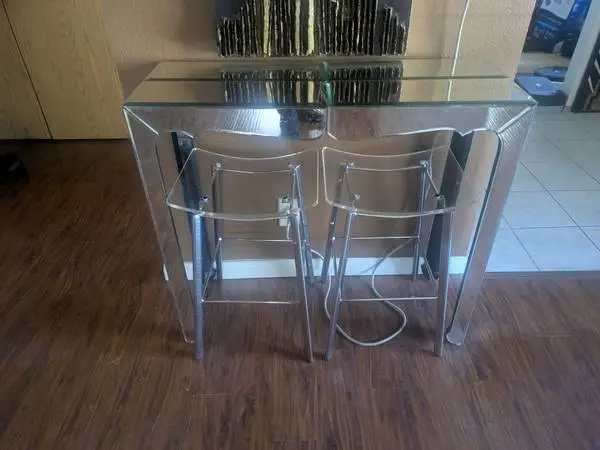 Mirrored bar sofa table and chairs