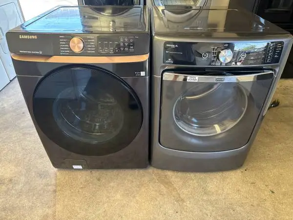 Washer and electric dryer