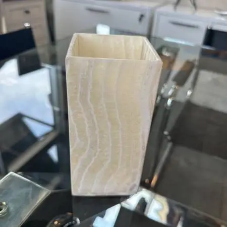 Hollowick Alabaster Candle Holder - 3X3X6.5H
