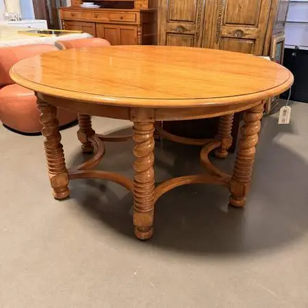 Dessin Fournir Round Dining Table- 60X30H (No Leaf)