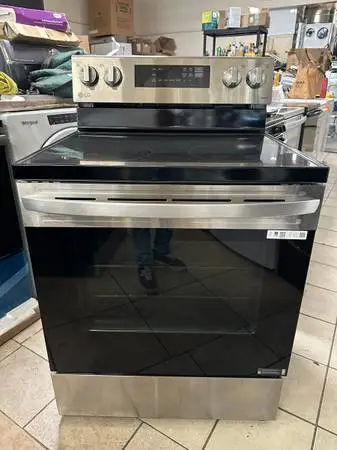 LG THINQ LREL6321S Stainless GLASS-TOP Electric stove LIKE WARRANTY!