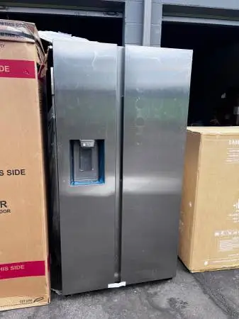 Samsung stainless steel side by side New refrigerator