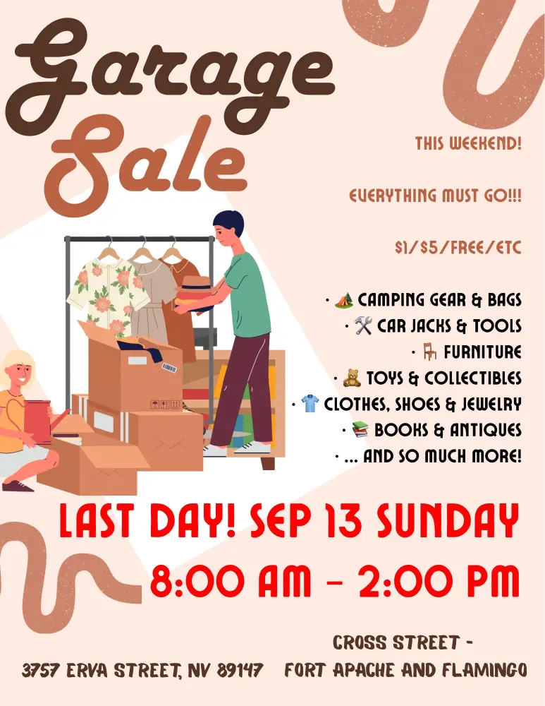 GARAGE SALE LAST DAY!!!