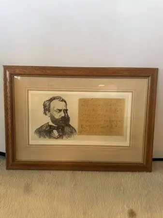 Charles Bragg Vintage S/N Etching Dvorak- 27X19