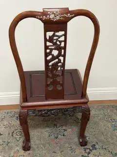 Rosewood with Mother of Pearl inlay chair