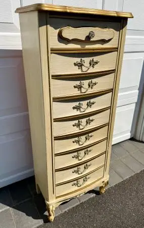 French Provincial 5 Drawer Lingerie Chest