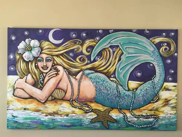 3 Original Mermaid Paintings - gallery wrap - one of a kind!