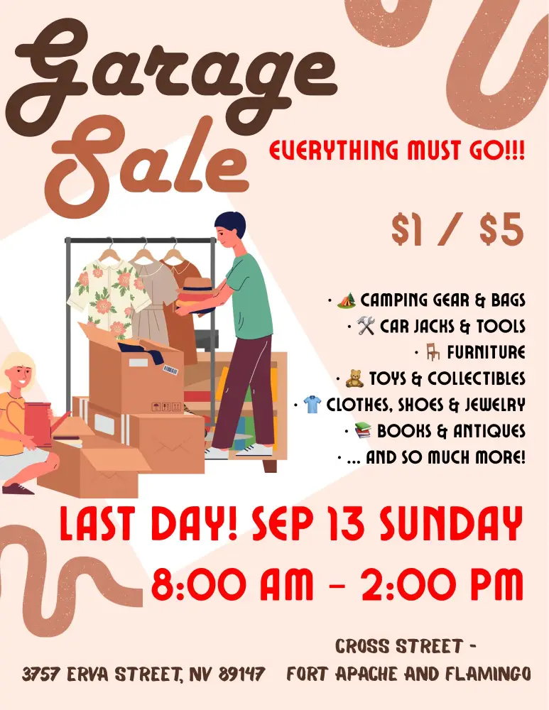 GARAGE SELL THIS SUNDAY EVERYTHING MUST GO!