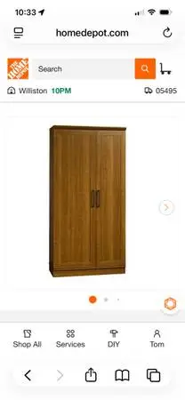 Free standing closet/cabinet