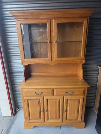 Solid Oak China Cabinet