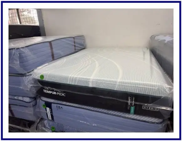 FULL SIZE TEMPURPEDIC PROADAPT (MEDIUM) HYBRID MATTRESS & BOX BED