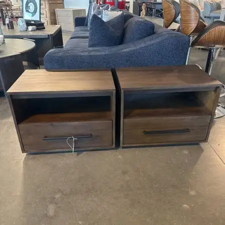 Safavieh Poesy 1 Drawer Nightstand- Pair- 25X16X18H