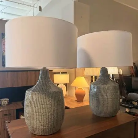 Uttermost Felipe Gray Table Lamps- 19.5X28.5H-Pair