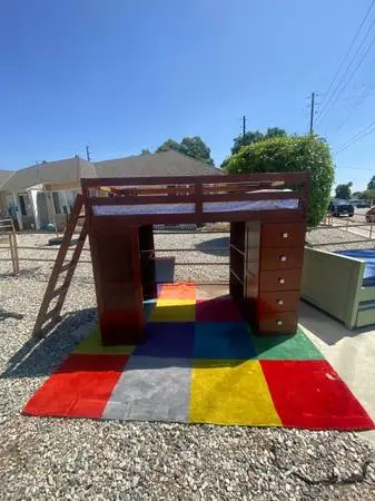 Loft bed with Drawers, Desk and Ladder