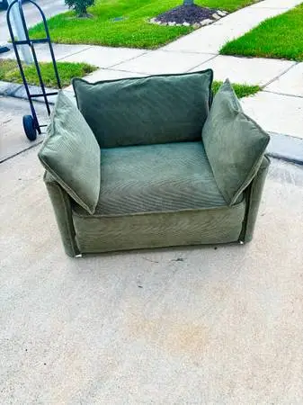 Like New Koala Sofa Bed Couch Twin XL 4th Gen Coastal Moss Corduroy