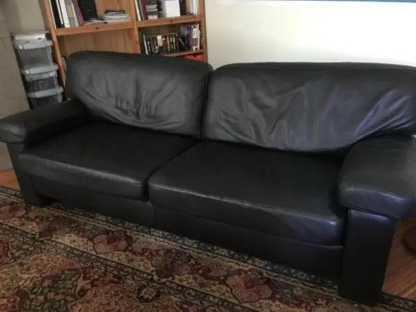 Black learher couch