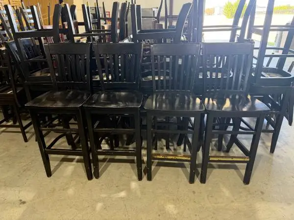 Commercial Grade Solid Wood Restaurant Barstools